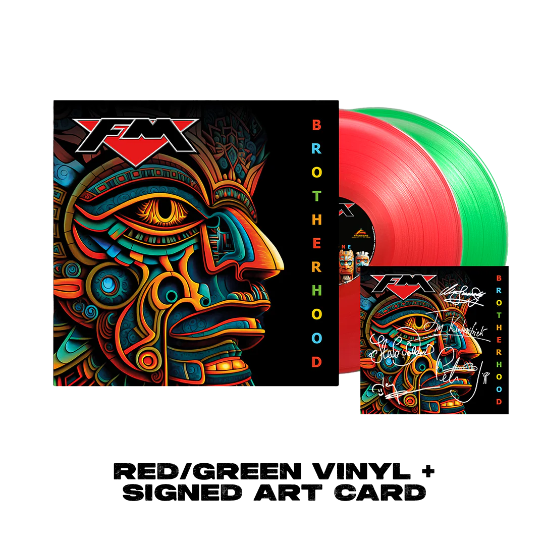 FM - Brotherhood - Red/Green Vinyl + Signed Art Card Bundle