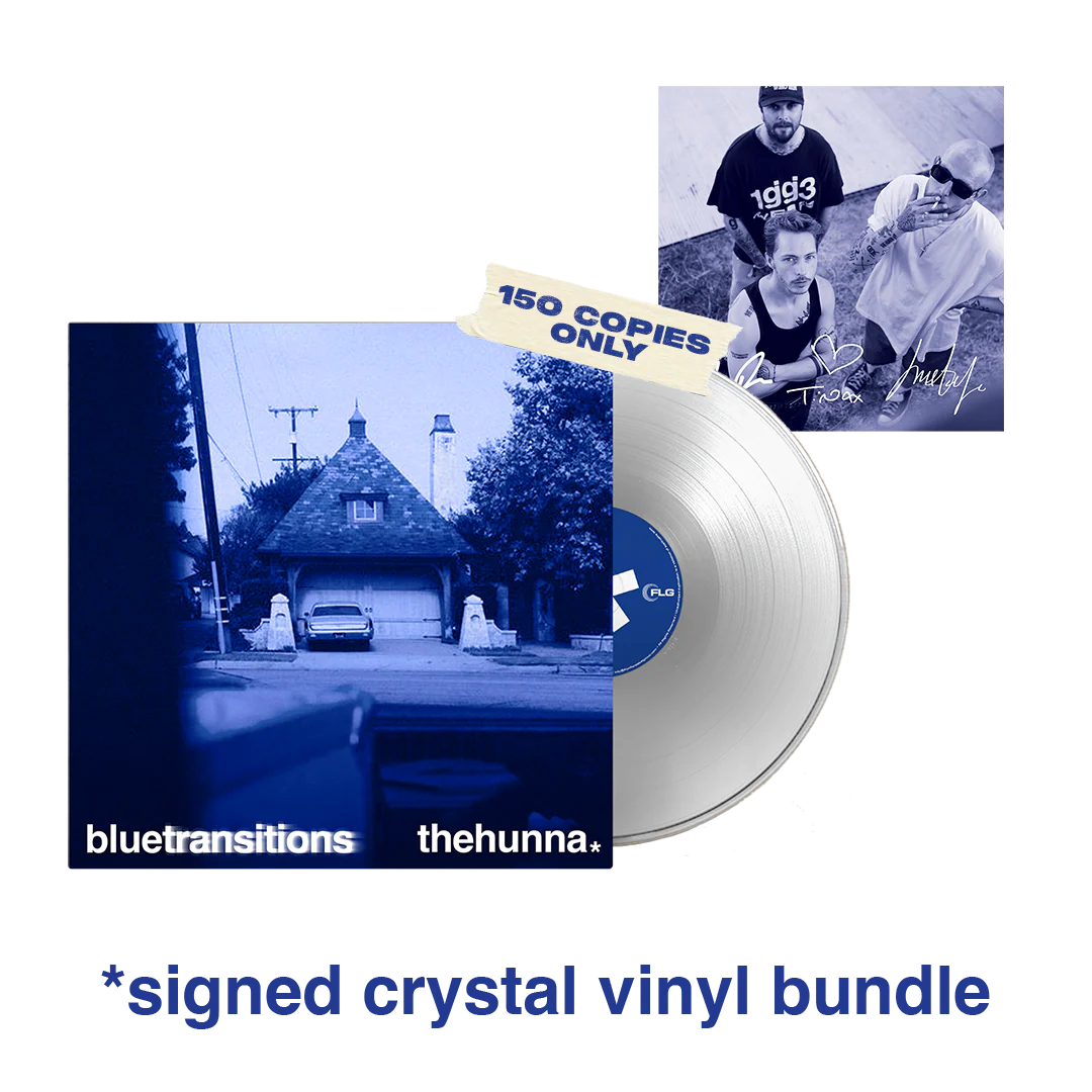 The Hunna - blue transitions - Signed Crystal Vinyl Bundle