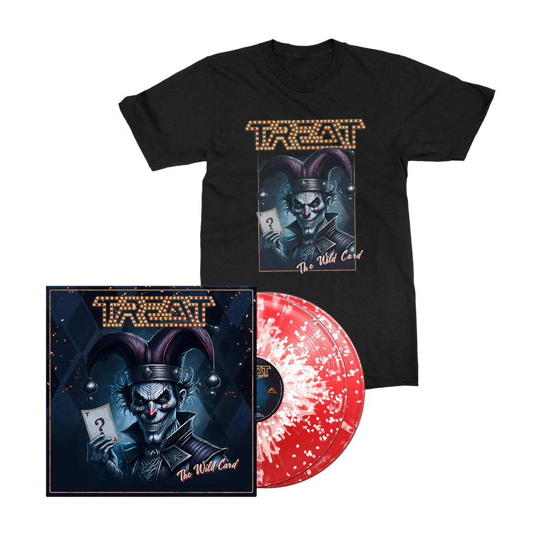 Treat - The Wild Card - Red/White Splatter Vinyl Merch Bundle